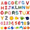 HAUZMLL Set di 48 magneti per frigorifero, lettere magnetiche, numeri e animali, alfabeto e numeri, adesivi per frigorifero, apprendimento e materiale decorativo