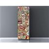 Oedim Vinile per frigorifero targhe cibo, vinile premium, 185 x 60 cm, adesivo resistente e di facile applicazione, adesivo decorativo dal design elegante