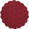 Demmler Sottotazze/Sottobicchieri - carta assorbente filigranata - rotondi - goffratura a rose - Colore: Bordeaux - 500 pezzi - Made in Germany