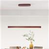 Schindora LED Lampadario Cucina Legno Dimmabile,80Cm Noce Lampadario Camera Da Letto Con Telecomando,Regolabile In Altezza Lampada,24W Moderno Lampadari Soggiorno Per Salotto Biliardo
