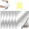 MUNTE 6 Pezzi Set di Specchio Adesivo, Specchio a Parete 20 x 30 cm | Piastrelle a Specchio Adesive in Acrilico, con 24 Adesivi di Fissaggio Autoadesivi, Adatto per Studi di Danza e Spogliatoi