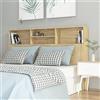 Homgoday Testiera con Contenitore Rovere Sonoma 160x19x103,5 cm, Testiera Letto con Scaffale Scaffali Mensole, Schienale per Letto E Divano, Mobili per Camere