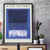 Yangld Mark Rothko Mostra Museo Moderno Blu Minimal Art Immagini da parete Stampe su tela Poster d'arte astratta Decorazione della stanza 70x100 cm Senza cornice