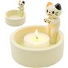 Crunier Gatto Portacandele,Portacandele Gattino Cartone Animato, con zampe di gatti | Gatto Tealight Titolari Scaldare le Zampe, per soggiorno, stanza, cena a lume di candela