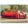 HALOUB Super Car Poster per Ferrari F40 Racecar Sport Car Pittura decorativa su tela da parete e arte Picture Family Camera Decor 30 x 45 cm