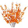 CEWUDA 6 Pezzi Fiori Artificiali Autunnali di Orchid Fiori di Seta Bouquet Fiore dell'Orchidea Mazzi Fiori Finti per Decorazioni Interni ed Esterni Tavolo Centrotavola Casa Nozze Festa