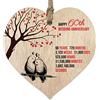 Stuff4 Targa in legno a forma di cuore per 60° anniversario di matrimonio, in legno chiaro, per celebrare l'anniversario di diamante, moglie, marito, fidanzato, fidanzata, targa con citazioni, regali dai