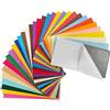 Jtnohx fogli di feltro autoadesivo, 33 pezzi 10 x 20cm tessuto in feltro adesivo, 33 colori di pannolenci rigido con retro adesivo per la decorazione di progetti scolastici di cucito fai da te.