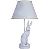 PALAZZO INT Cw634 Palazzo - Lampada da tavolo a forma di coniglio (senza lampadina), colore bianco, 53 cm