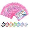 Plaphy 100 Sacchetti Olografici in Alluminio con Finestra (Rosa,10,5x15cm) | Buste Olografiche in Mylar per Alimenti,Bustine Ermetiche Colorate con Zip Richiudibili per il Confezionamento,Conservazione