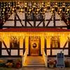 Hopelit Catena Luminosa da Esterno, Cascata di Luci 15 m, 600 LED, Luce Bianca Calda, Impermeabile IP44, Spina UE, Timer e 8 Modalità di Illuminazione, per Natale, Feste, Giardino e Balcone