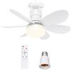 Pixel Beam Ventilatore da soffitto a LED con telecomando, 40 W, E27, con dimmerazione, per camera da letto, studio, cucina e garage