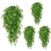 OKINAYO 4 Pezzi Pianta Artificiale Sospesa Foglie di Bambù, per Interno ed Esterno | Pianta Finta Cadente in Plastica, Senza Manutenzione, non Necessita di Annaffiatura, Ideale per Decorazione Murale, Balcone