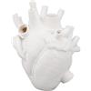 MOTUZP Vasi a Forma di Cuore per Fiori, Vaso a Cuore Vaso a Cuore Anatomico, Vaso da Fiori in Resina a Forma di Cuore Creativo Vaso di Fiori novità per la Decorazione Domestica (Bianco)