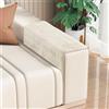 YancLife Copribracciolo per divano, antiscivolo, in tessuto di ciniglia goffrata, elasticizzato, lavabile, per animali domestici, per ufficio, poltrona reclinabile e sedie (bianco latte, 76 x 76 cm, 2