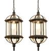 Moddeny Lampada a Sospensione per Esterni Antique E27 IP44 Lampada a Sospensione per Esterni Lampade a Sospensione per Esterni in Alluminio Industriale Vintage Lampadario Impermeabile per Esterni