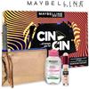 Maybelline New York Cin Cin Pochette Instant age Correttore 02 Nude + Acqua Micellare 6 ml + Pochette Viso