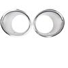 Generic Anelli Rifinitura per Fendinebbia Mini Cooper R55 R56 R57, Argento | 2007 2008 2009 2010 2011, Cornice Copertura Anteriore Paraurti, Coppia