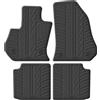 Gledring gled Ring 0581 Set Tappetini in gomma 500L 7/2017 (T Profilo 4 pezzi + Kit di Clips), Nero