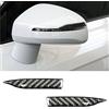 CGEAMDY 2 Pezzi Adesivo in Fibra di Carbonio Anti-Collisione, Adesivo Anti-Collisione Specchio Retrovisore, Fibra di Carbonio Auto Car Door Bump Protector Sticker per Auto SUV Pickup Truck (8.7x1.44cm)