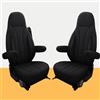 Auto Interieur Meester AIM Coprisedili compatibili con Aguti GIS Liner & Milan, 2 pezzi con braccioli compatibili con Pössl, Knaus, Adria, Carthago e CIM204