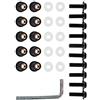RJKZX Componenti motociclette 10PCS Moto Parabrezza Bulloni Viti Dado Di Fissaggio Per HONDA CB650R CBR650R CB500X CB1000R CB125R CBR500R CB1000F CBR500 R CB1000 F(5mm-Black)
