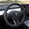 Momolumen Coprivolante in pelle nappa per Tesla Model 3/Y (2016 - 2026 compatibile Highland & Juniper), antiscivolo, traspirante, anti-sudore, nero