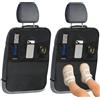 Naapesi 2 Pcs Protector Asiento Coche, 45 x 60 cm Protector Asiento Coche Delantero, Impermeable Trasero Coche Oxford Kick Mats Protección Fundas para Niños y Bebe, con Bolsa de Almacenamiento(Negro)