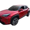 J&J AUTOMOTIVE HEKO Deflettori per Toyota Yaris dal 2020, 4 pezzi | 4 deflettori HEKO per Toyota Yaris, PMMA 3 mm, fumé, canale del finestrino.