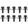FHYEVIIE Bulloni for carrozzeria, clip a U, copertura motore, sottoscocca, protezione anti-spruzzi, paraurti, rivestimento parafango, elemento di fissaggio, rivetto, viti(10pcs Screws)