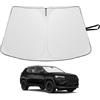 YEE PIN Parasole anteriore compatibile con Jeep Compass (MP) 2017-2025, parasole 2 in 1, pieghevole, con borsa coprivolante, in fibra di raffreddamento, protezione UV e polvere