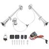 TINMAGI Trombe Camion Bitonali, 150 dB Tromba Camion 12V con Compressore, Clacson ad Aria da 18 Pollici in Zinco Cromato, per Auto Trattori Motociclette Barche