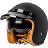 JunPing Casco Jet Moto Casco Aperto Casco Moto Mezzo Casco con Visiera Parasole Retro Vintage Style Casco Jet per Uomo Donna Moto Casco DOT/ECE Approvato
