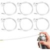 GomTrynxil 6 pezzi di estensione bombolette spray, sonda cavità a 360° per bombole spray, prolunga per bombole spray con fusto maschio, ugello di precisione per auto, pulizia e vernice, 50 cm