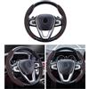 Generic Coprivolante in pelle di carbonio per auto, antiscivolo, traspirante, mezza avvolgente, universale, ergonomico, per decorazione interna dell'auto