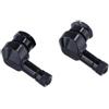 Hontaog Set di 2 valvole angolari per moto, 90° - 11,3 mm, valvole metalliche in alluminio CNC con guarnizione in gomma, a prova di perdite, valvola per cerchione, prolunga e adattatore