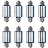 A2ZWORLD 8pcs Lampadine LED Siluro 39mm Canbus, T11 SV8.5 C5W 12V Luce per Auto, 36 Smd 3014 1.8W 160lm, Luce Auto Colore Blu