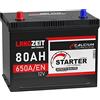 LANGZEIT Batterien LANGZEIT batteria auto ASIA 80Ah 12V avviamento starter sostituito 70Ah | Polo positivo a sinistra automobili