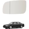 TUTTO PER QUATTRO Vetro Specchietto Per Audi A3, A4, A6, A8, Seat Arosa, Ibiza, Leon, Toledo, Volkswagen Bora, Golf Iv, Passat, Skoda Octavia, Termico (Sinistra)