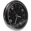 Lurrose Orologio da Auto Magnetico Nero in Acciaio e Vetro Lente Chiara e Visione Comoda, per Decorazione e Cruscotto Automobilistico