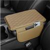 GTLM Copri Bracciolo Auto Aggiornato,Microfibra Pelle Poggia Braccio Per Auto Cuscino con 2 Tasca Portaoggetti Auto,Bracciolo Auto Universale Accessori Auto Interno per Auto SUV Truck (Beige)