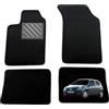 MTC Automotive Tappetini Renault Clio 2 dal 1998 al 2005, Set 4 Pz Neri | Tappeti auto su misura in moquette nera con battitacco in gomma rinforzata e fissaggi dedicati al modello