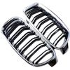 KUNYOS Griglie Paraurti Nere Lucide Per BMW Serie 3 F30 F31 F35 2012-2019 Griglia Anteriore A Doppio Rene Con Rima Nera/cromata Griglia paraurti anteriore(Style 4)