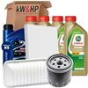 kW&HP KIT TAGLIANDO 3 FILTRI + 4 LITRI OLIO MOTORE 5W30 + 5LT ANTIGELO ROSSO PER YARIS 1.0 48KW 65CV