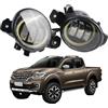 Lently Fari Anteriori Fanali 2 X 30W H11 Car Angel Eye LED Fendinebbia DRL Lampada Diurna 12V Per Alaskan 2017 2018 2019 2020 2021 2022 2023(White and White)