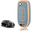 TOOMUME Cover Chiave Auto per Renault Clio 5 Twingo 3 Megane 4 Trafic 3 | Silicone Morbido, Antiurto, Anticaduta, Antigraffio, Custodia Protettiva Chiave per Kangoo Captur Kadjar Dacia Duster Sandero