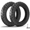 VOLOHAS 60/90-8 Neumático Maciza para Xiaomi 5 Plus, Neumático de Repuesto de 12 Pulgadas con Ranura para Tarjeta de 45 mm, 12,5x2,5 Ruedas Macizas Antideslizante y Antipinchazos (Negro 2 Piezas)