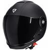 CRUIZER Casco moto Integrale Jet Nero Opaco doppia visiera Mentoniera removibile