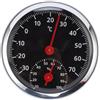Mixabloem Termometro meccanico igrometro per auto, in lega di alluminio, da -30 °C a 70 °C e 10-100% RH, monitor da cruscotto ad alta precisione per montaggio a parete