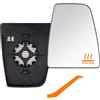 Koaudb Specchietto Retrovisore Auto Alto‑Destro Riscaldabile per Ford 2014-2022 | per Transit MK8 2014-2022 Lato Passeggero Vetro Specchio Retrovisore Auto Lato Convesso per BK31-17K740-BA, 1823986